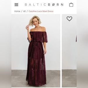 Baltic Born Caroline Lace Maxi in Mulberry